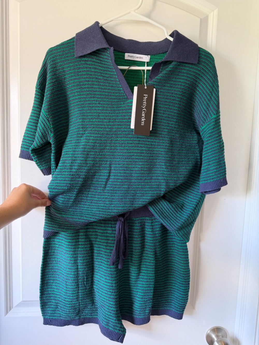 NWT Women’s cozy preppy coastal striped set